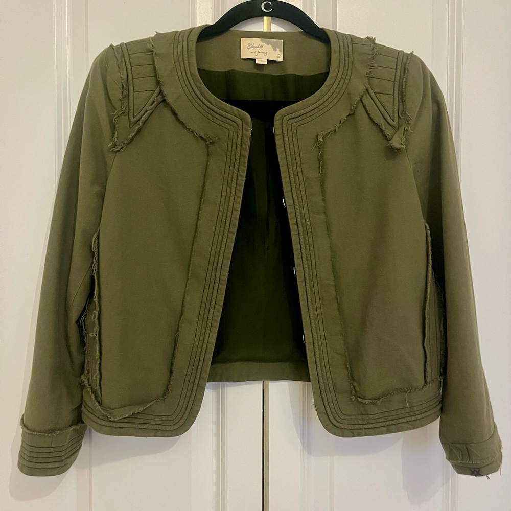 Elizabeth and James Olive Utility Jacket